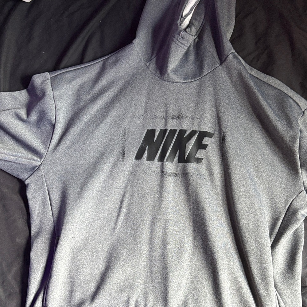 Nike Charcoal Hoodie with Black Logo